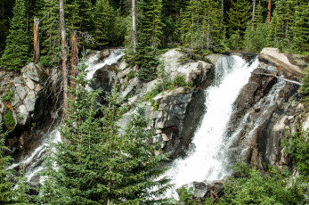 Картинка природа водопады водопад лес река