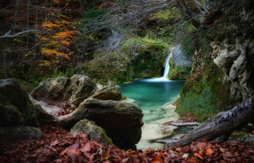 Картинка природа водопады водопад река лес