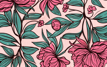 Картинка векторная+графика цветы+ flowers lowers background leaves