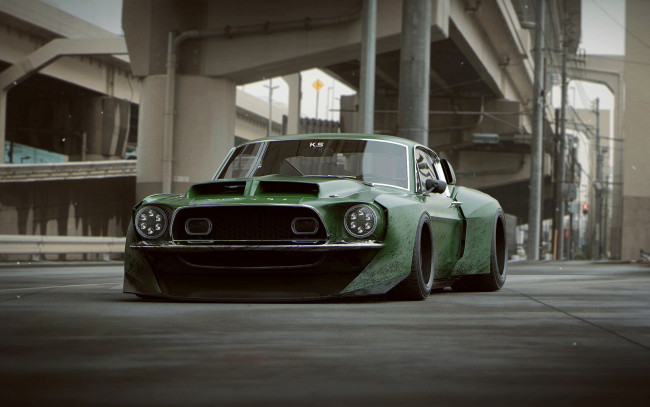 Обои картинки фото ford mustang gt, автомобили, виртуальный тюнинг, ford, mustang, gt, shelby, gt500, легендарный, американский, исполин, породистый, конь