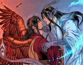 Картинка аниме mo+dao+zu+shi вэй усянь лань ванцзи феникс дракон