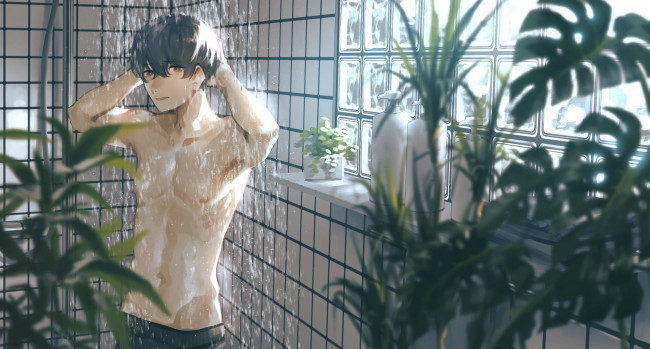 Обои картинки фото аниме, unknown,  другое , парень