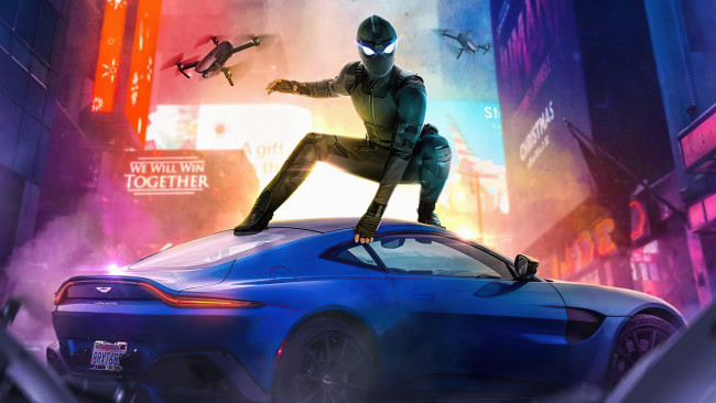 Обои картинки фото spider-man far from home  , 2019, кино фильмы, spider-man,  far from home, человек, паук, вдали, от, дома, фантастика, том, холланд, боевик