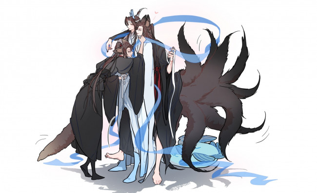 Обои картинки фото аниме, mo dao zu shi, the, untamed, неукротимый, повелитель, чэньцин, мосян, тунсю, mo, dao, zu, shi, магистр, дьявольского, культа