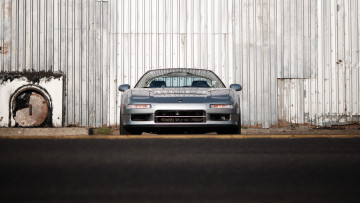 Картинка автомобили acura серебристый забор