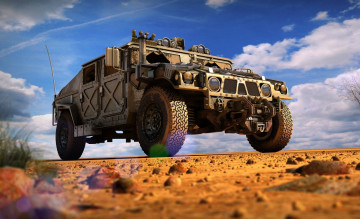 обоя техника, 3d, военный, желтый, песок