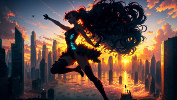 Картинка аниме город +улицы +интерьер +здания нейросети графика нейроарт ai art нейронные сети рисунки нейро искусство