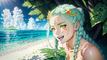 Картинка аниме пейзажи +природа нейросети графика нейроарт ai art нейронные сети рисунки нейро искусство