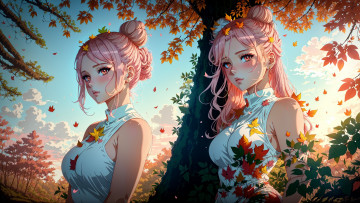 Картинка аниме пейзажи +природа нейросети графика нейроарт ai art нейронные сети рисунки нейро искусство