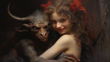 Картинка фэнтези красавицы+и+чудовища нейросети графика нейроарт ai art нейронные сети рисунки нейро искусство