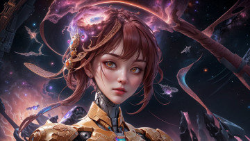 Картинка фэнтези роботы +киборги +механизмы нейросети графика нейроарт ai art нейронные сети рисунки нейро искусство