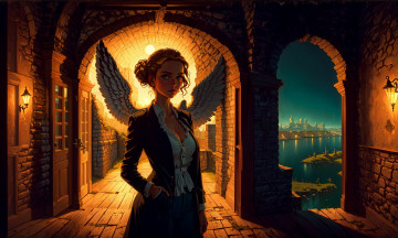 Картинка аниме ангелы +демоны нейросети графика нейроарт ai art нейронные сети рисунки нейро искусство