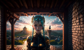 Картинка аниме город +улицы +интерьер +здания нейросети графика нейроарт ai art нейронные сети рисунки нейро искусство