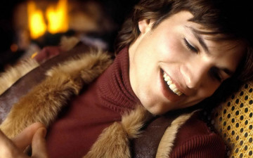 Картинка мужчины ashton+kutcher актер лицо свитер мех