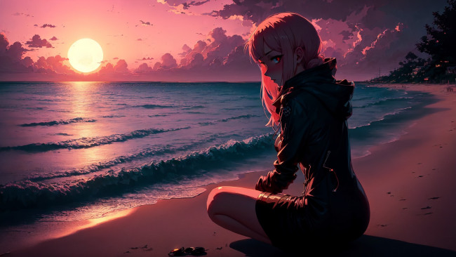 Обои картинки фото аниме, пейзажи,  природа, нейросети, графика, нейроарт, ai, art, нейронные, сети, рисунки, нейро, искусство