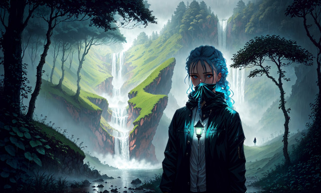 Обои картинки фото аниме, пейзажи,  природа, нейросети, графика, нейроарт, ai, art, нейронные, сети, рисунки, нейро, искусство