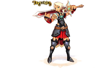 обоя видео игры, dragonica, девушка, наряд, меч