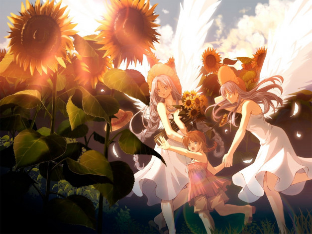 Обои картинки фото аниме, angels, demons