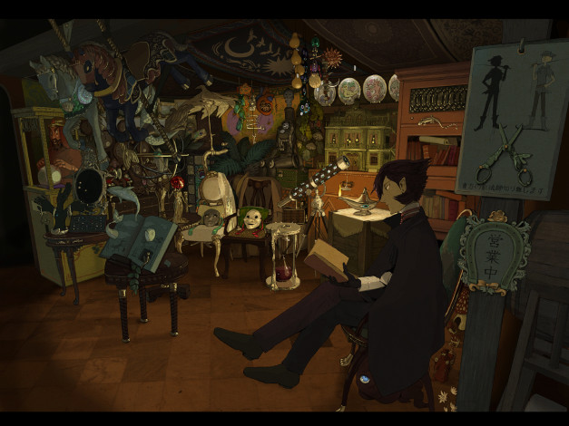 Обои картинки фото аниме, weapon, blood, technology