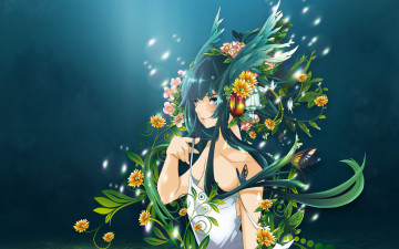 Картинка аниме headphones instrumental лето