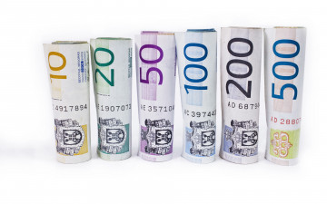 Картинка разное золото купюры монеты валюта свернутые евро