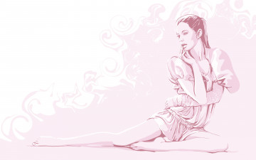 Картинка векторная графика девушка