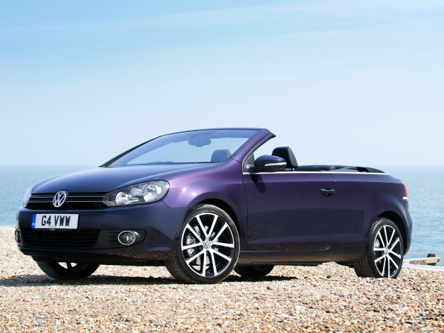 Обои картинки фото volkswagen, golf, cabrio, uk, spec, автомобили