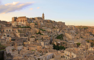 Картинка matera italy города панорамы матера дома здания италия