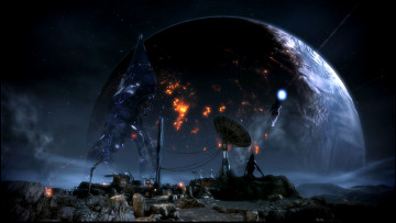 Картинка 3д графика atmosphere mood атмосфера настроения планета антены