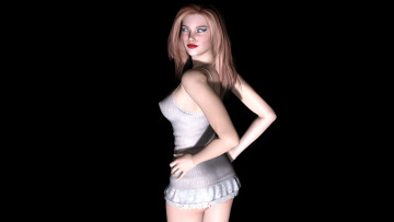 Картинка 3д графика people люди девушка взгляд