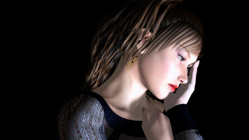 Картинка 3д графика portraits портрет лицо девушка