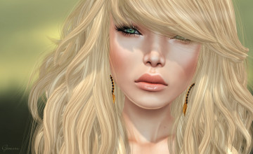 Картинка 3д графика portraits портрет блондинка