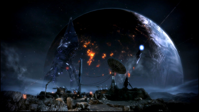 Обои картинки фото 3д, графика, atmosphere, mood, атмосфера, настроения, планета, антены