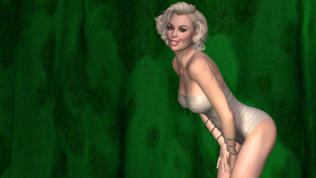 Обои картинки фото 3д, графика, people, люди, девушка, улыбка, взгляд