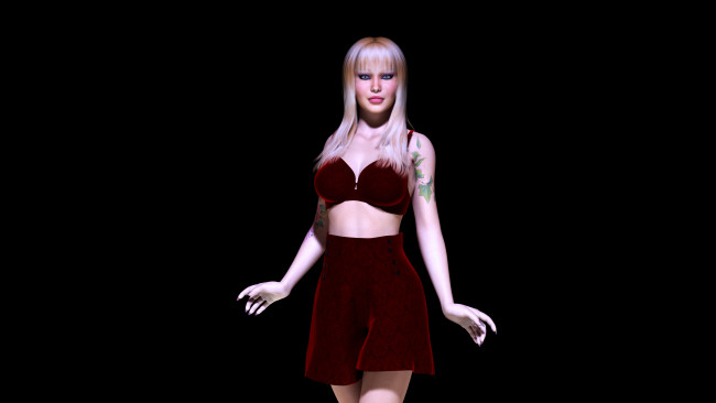 Обои картинки фото 3д, графика, people, люди, девушка, взгляд