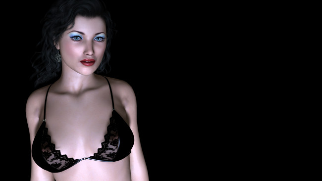 Обои картинки фото 3д, графика, people, люди, взгляд, девушка