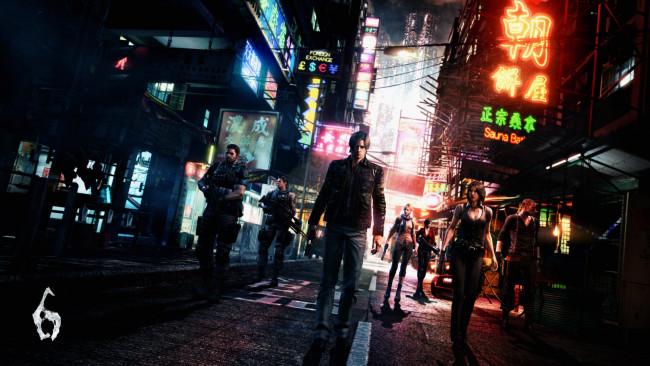 Обои картинки фото resident, evil, видео, игры, город, дома, люди