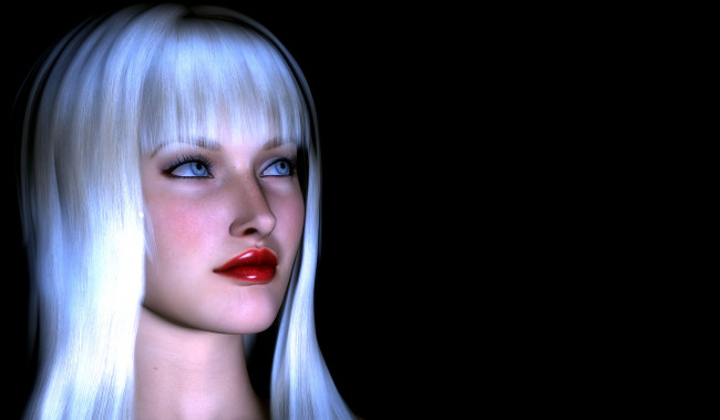 Обои картинки фото 3д, графика, portraits, портрет, девушка, взгляд