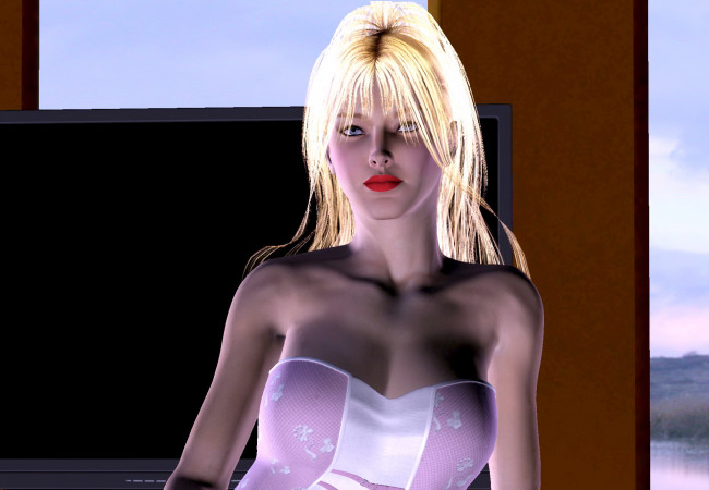 Обои картинки фото 3д, графика, people, люди, девушка, взгляд, блондинка