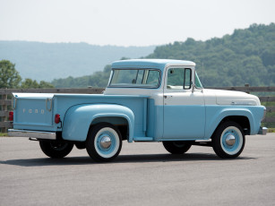 Картинка автомобили ford 83 pickup flareside cab f-100 custom 1958