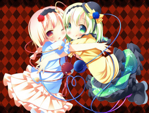 Картинка аниме touhou фон взгляд девушки