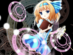 Картинка аниме touhou девушка фон взгляд