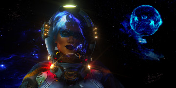 Картинка 3д+графика фантазия+ fantasy фон взгляд девушка