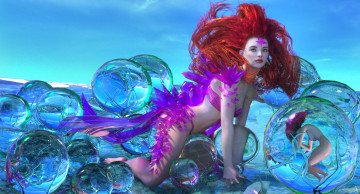 Картинка 3д+графика фантазия+ fantasy взгляд девушка фон