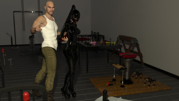 Картинка 3д+графика фантазия+ fantasy мужчина девушка фон взгляд