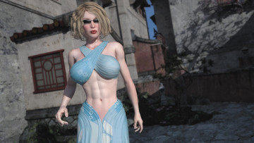 Картинка 3д+графика люди+ people девушка взгляд фон