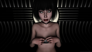 Картинка 3д+графика люди+ people девушка взгляд фон