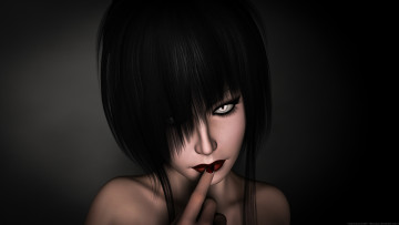обоя 3д графика, люди , people, девушка, взгляд, фон