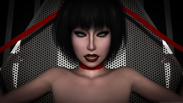 Картинка 3д+графика портрет+ portraits девушка взгляд фон