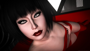 Картинка 3д+графика портрет+ portraits фон взгляд девушка